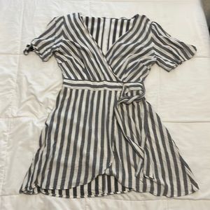 Women’s Grey Striped Sundress Size M